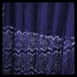 Black lace long skirt - shorter skirt underneath